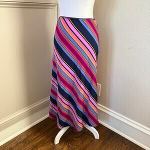 Know One Cares Y2K Inspired Multicolor Stripe Maxi Skirt Size M